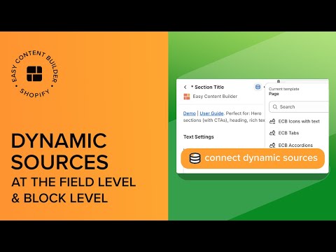 How to use dynamic sources to display metaobjects in your Shopify theme sections | Shopify sections